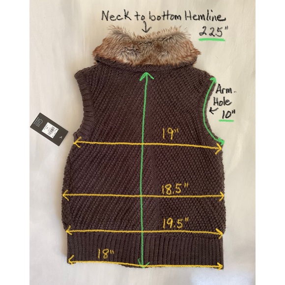 Black Rivet Sweater Vest Glll size XL JR with Faux Collar & Fleece Lined SALE❗️ - Picture 13 of 15